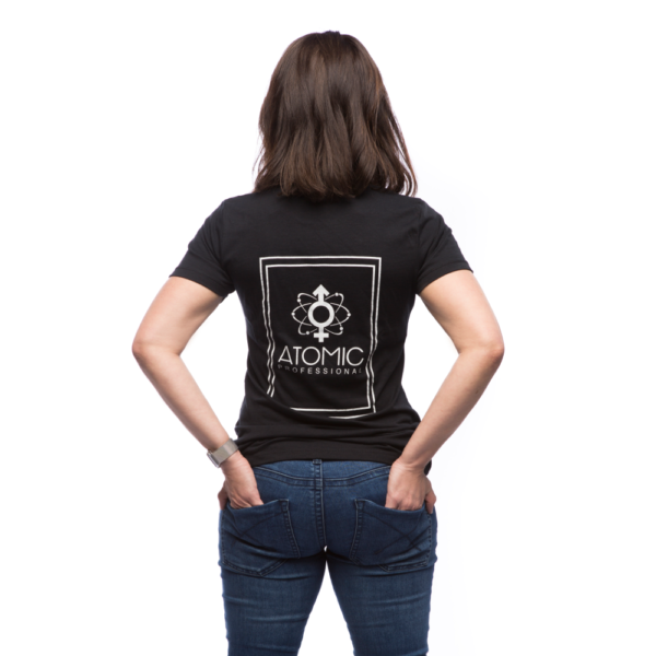 Atomic Black Fitted T-Shirt Back