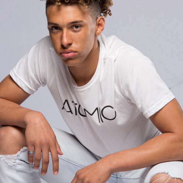Atomic Male White T-Shirt